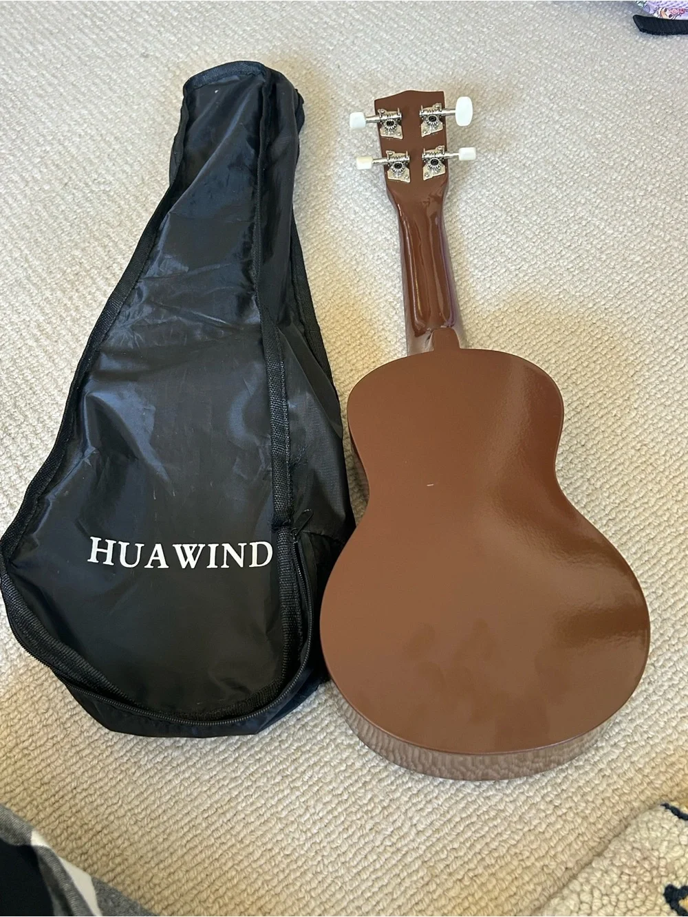 Guitar Brown Men’s Ukulele Carry Bag - Compact Music Case